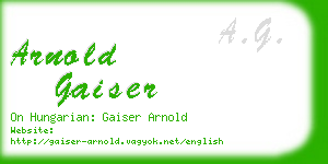 arnold gaiser business card